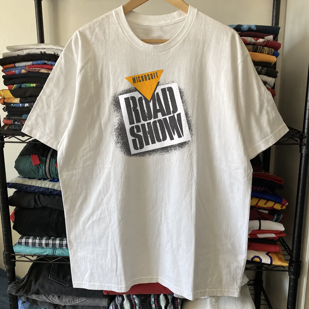 Microsoft Road Show Washed White Tee