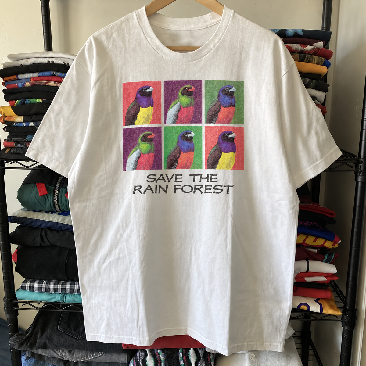 Rainforest Colour Study Washed White Tee