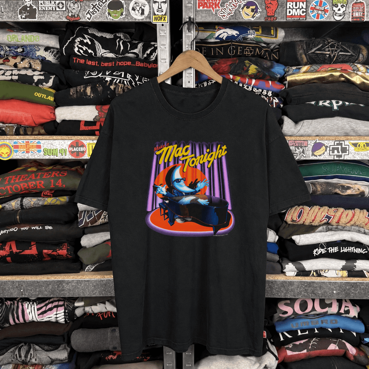 Make It Mac Tonight Piano Promo Washed Black Tee