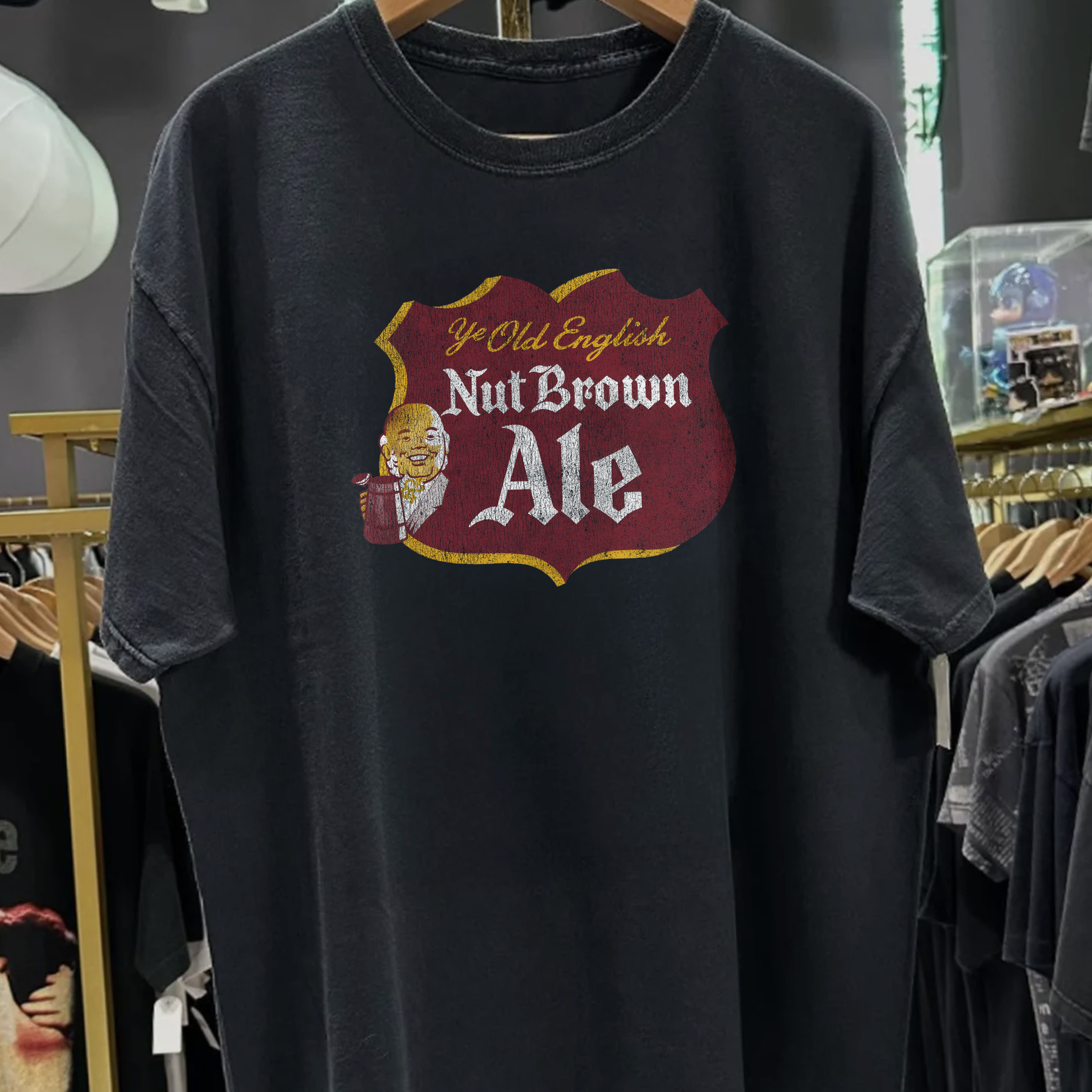 VINTAGE YE OLD ENGLISH WASHED BLACK TEE