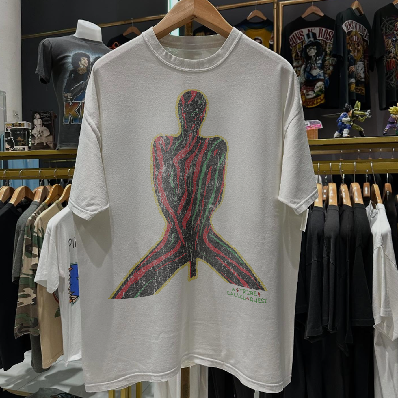 1993 TRIBE CALLED QUEST 'MIDNIGHT MARAUDERS' RARE WASHED WHITE T-SHIRT