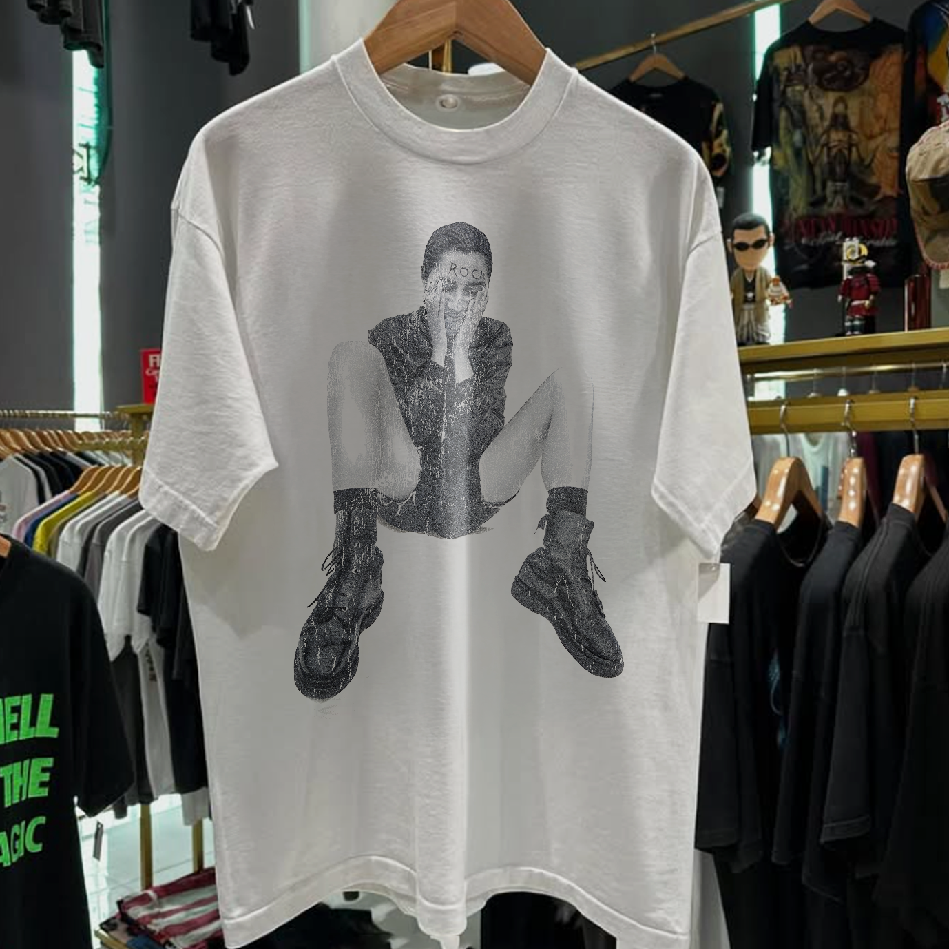 1992 PJ HARVEY 'DRY' RARE WASHED WHITE T-SHIRT