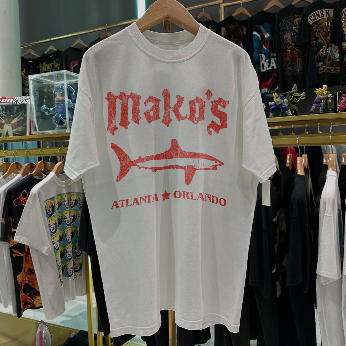MAKO'S ATLANTA - ORLANDO RARE WASHED WHITE TSHIRT
