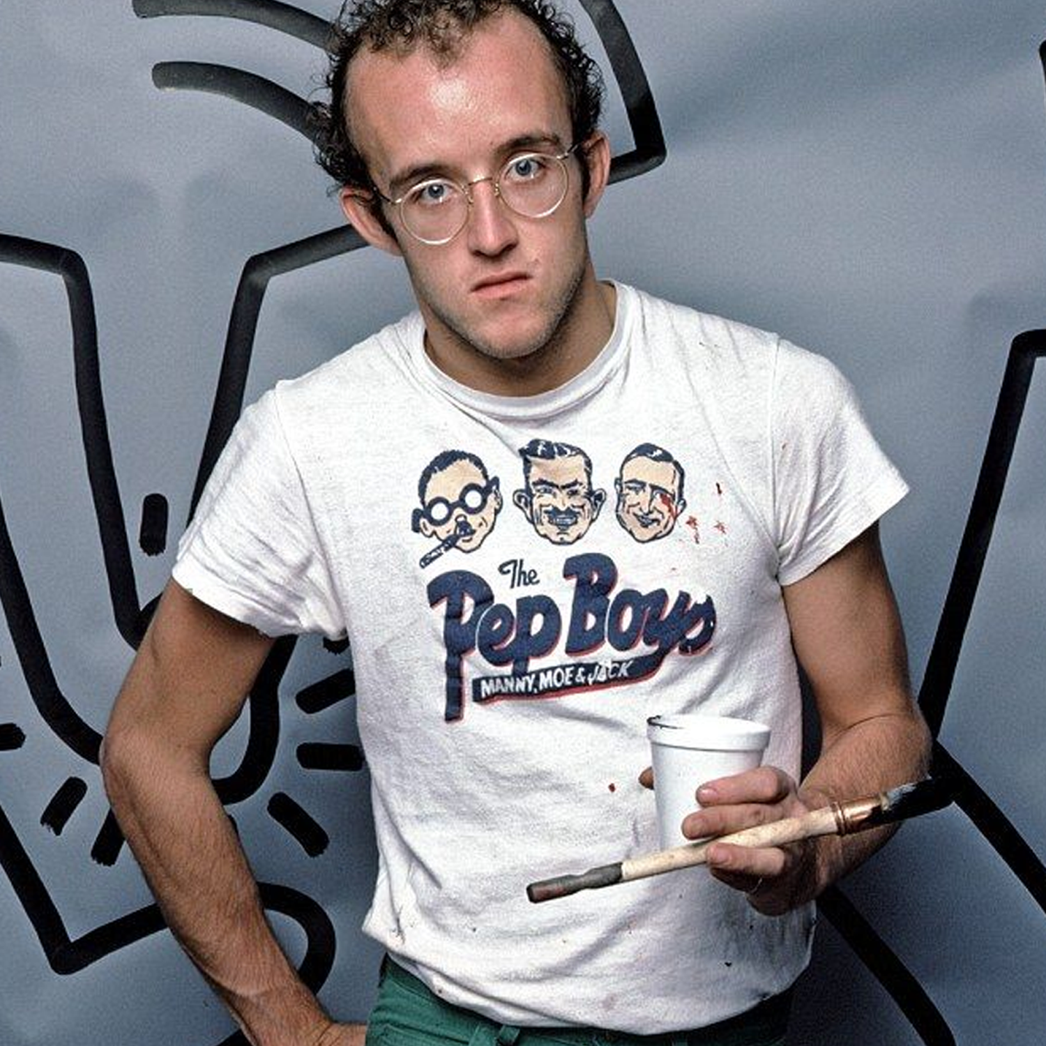 THE PEP BOYS 80S 90S RARE WASHED WHITE T-SHIRT