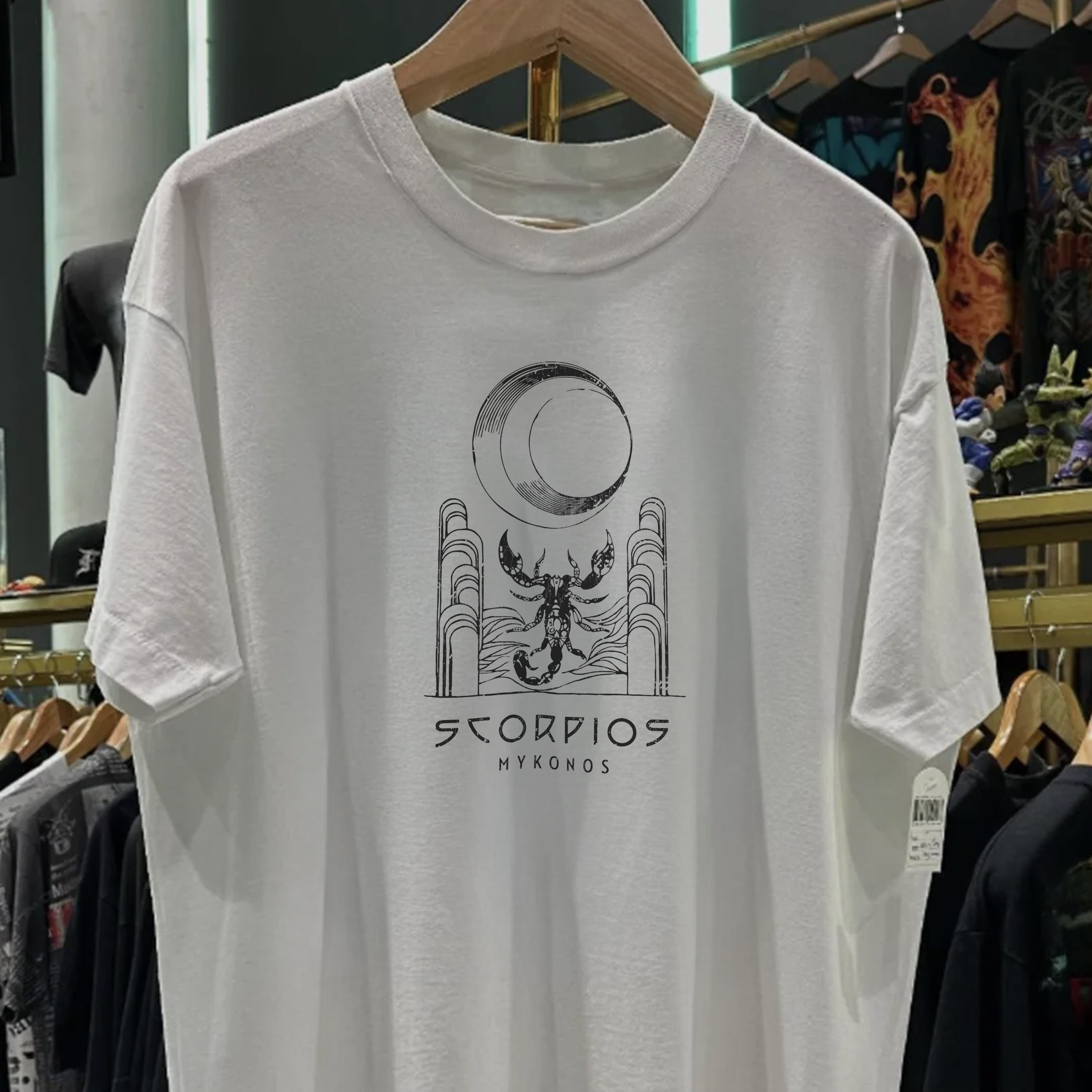 RARE SCORPIOS MYKONOS WASHED WHITE TEE
