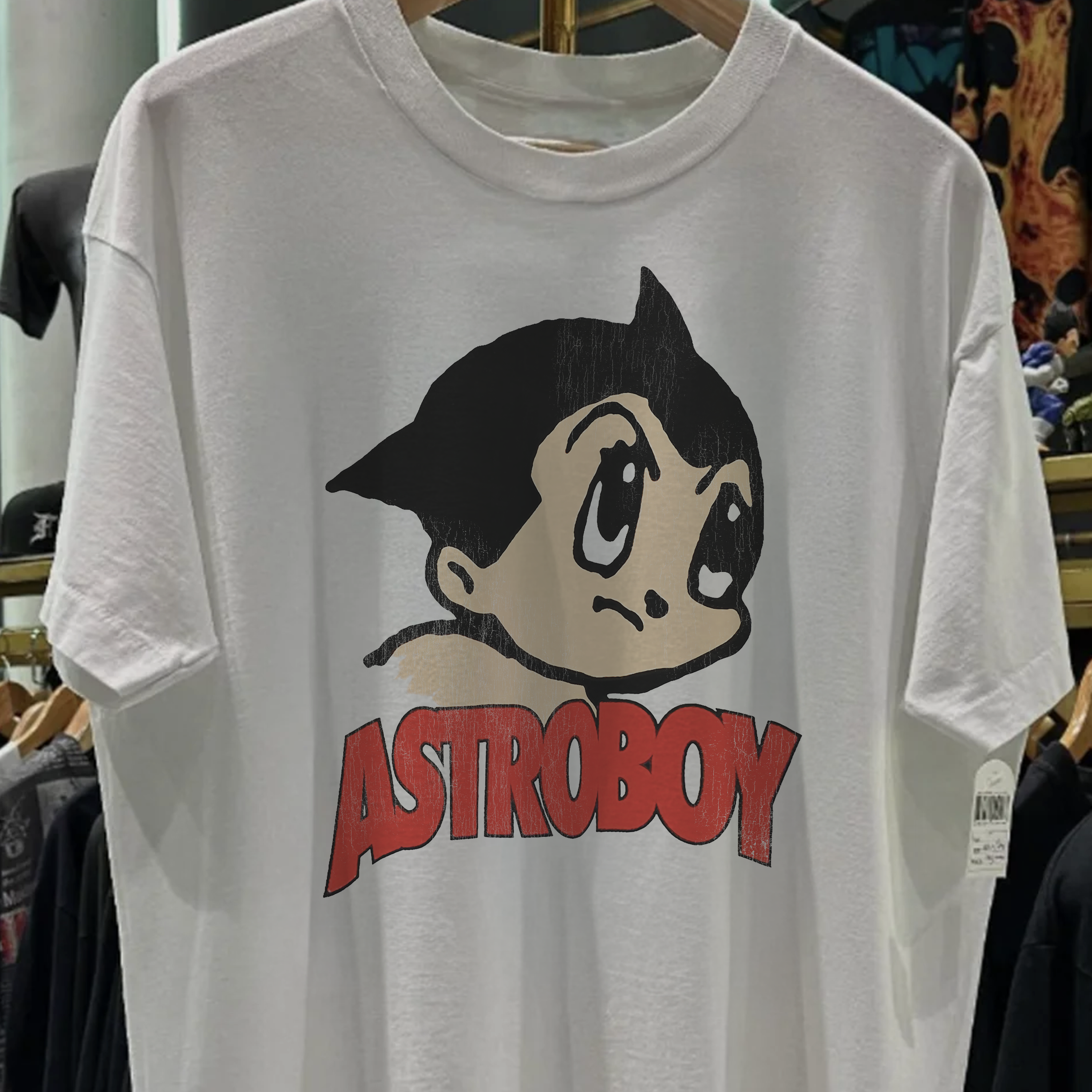 90s ASTR0 BOY WASHED WHITE TEE