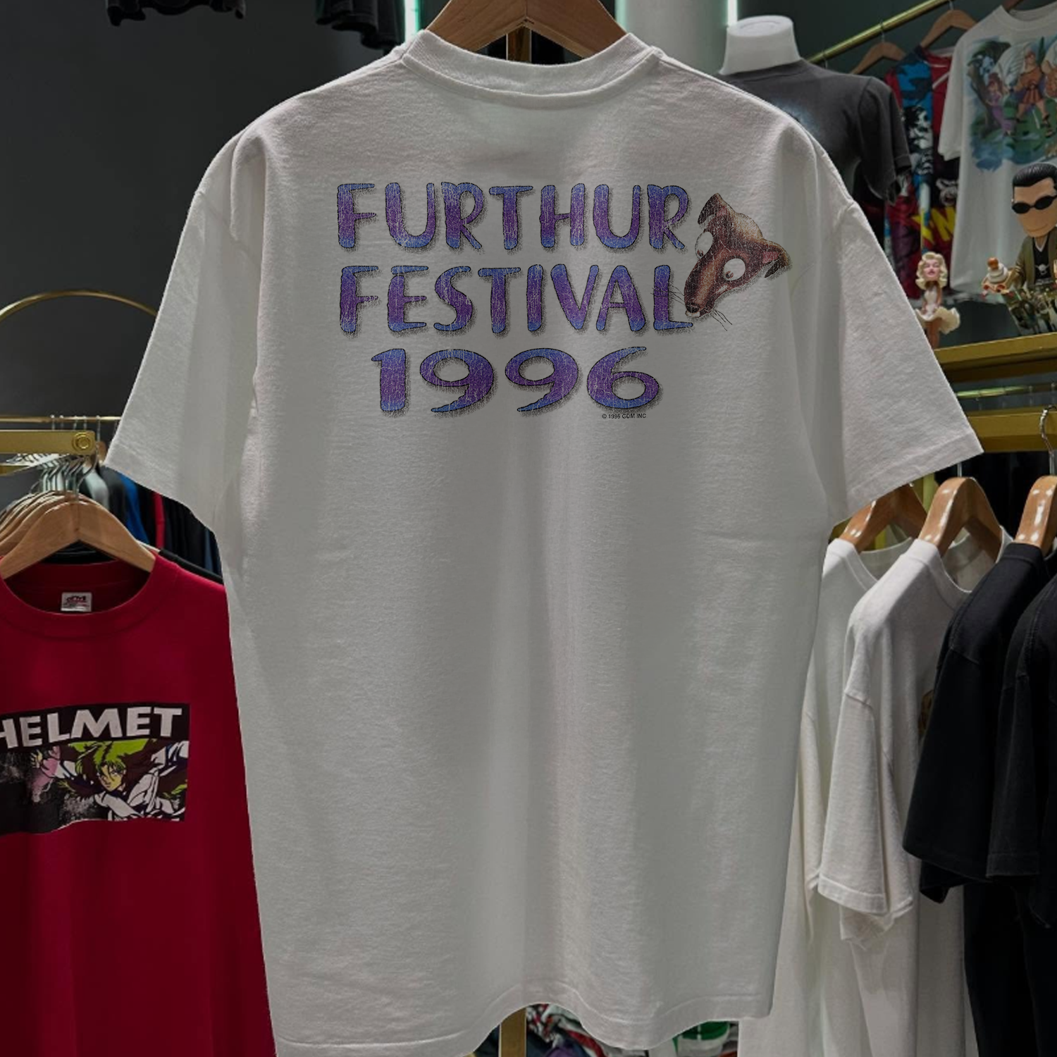 1996 RATDOG FURTHERFEST 96 RARE WASHED WHITE T-SHIRT