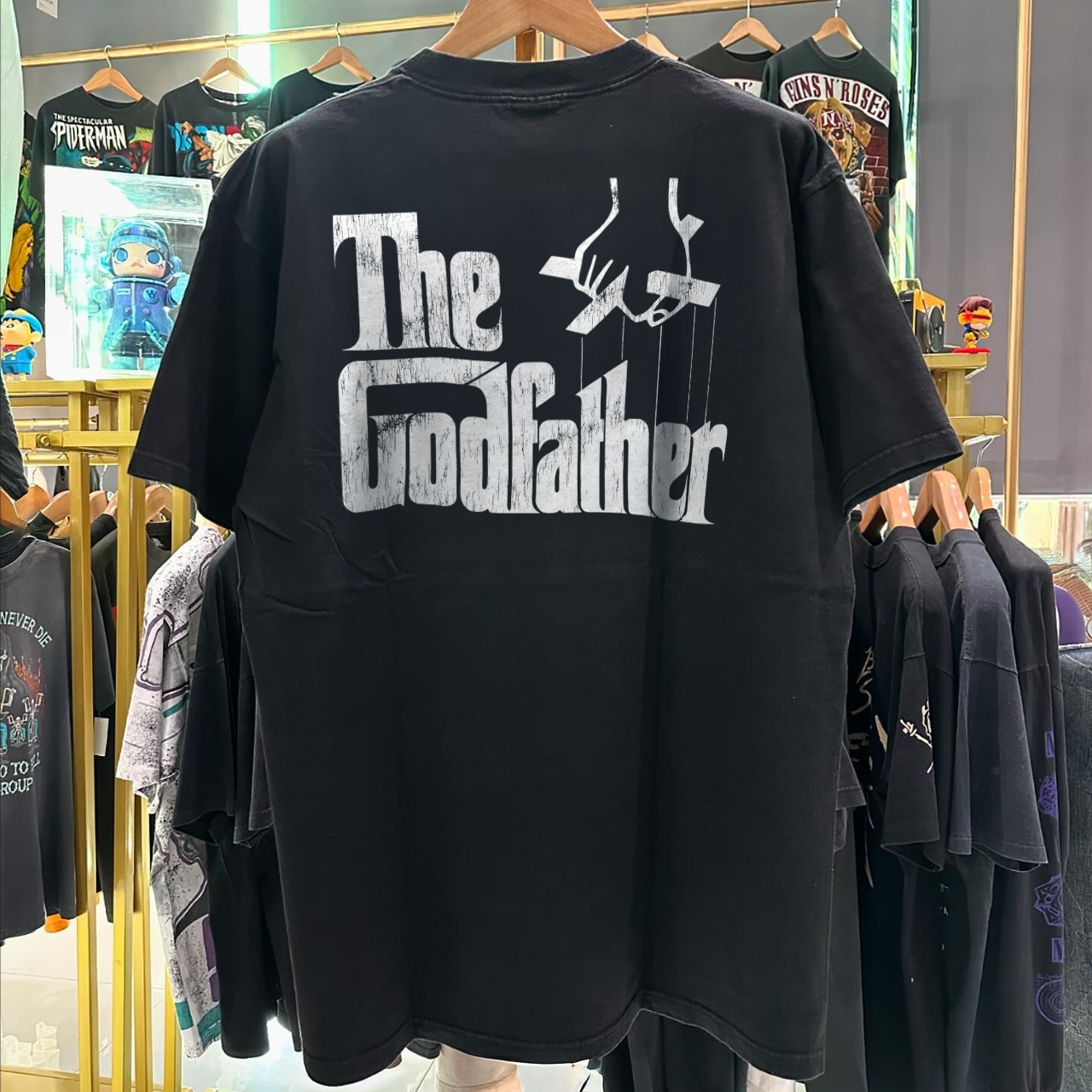 D0N C0RLE0NE THE G0DFATHER PROMO RARE WASHED BLACK T-SHIRT