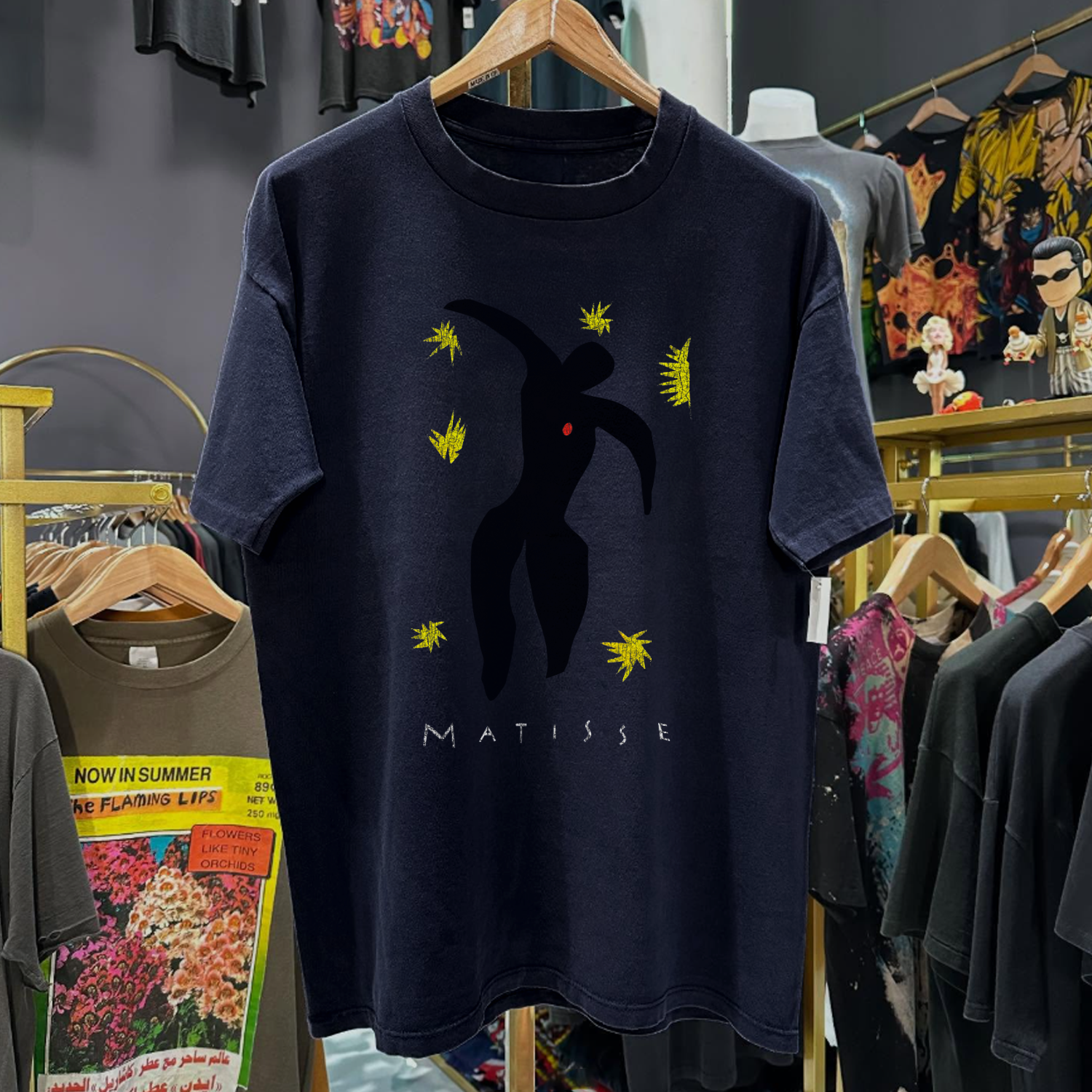 90s MATISSE RARE WASHED NAVY T-SHIRT