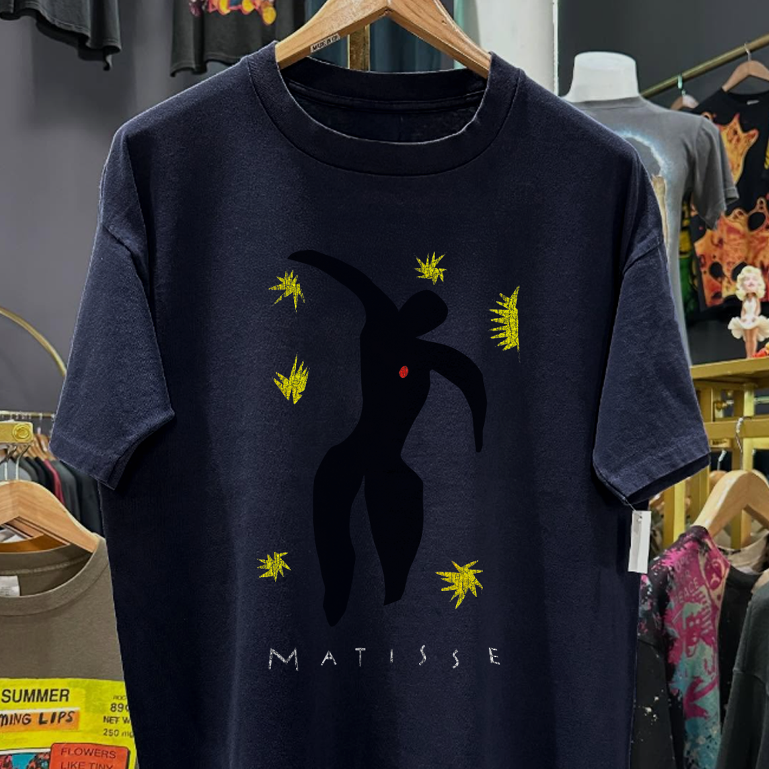90s MATISSE RARE WASHED NAVY T-SHIRT