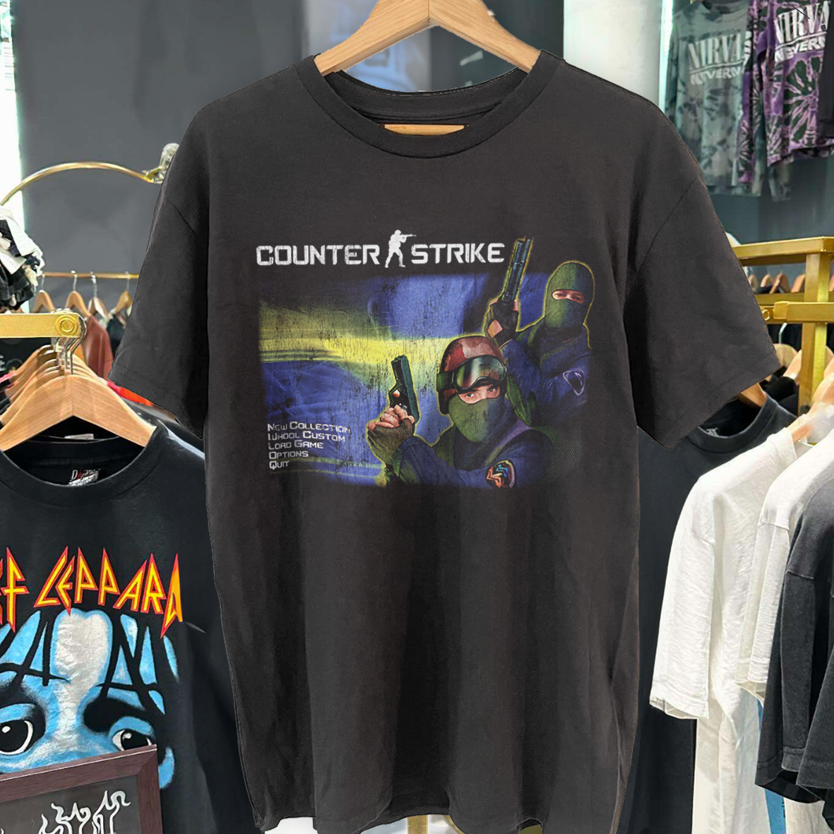 '99 CS 1.6 LANDING VINTAGE WASHED BLACK T-SHIRT