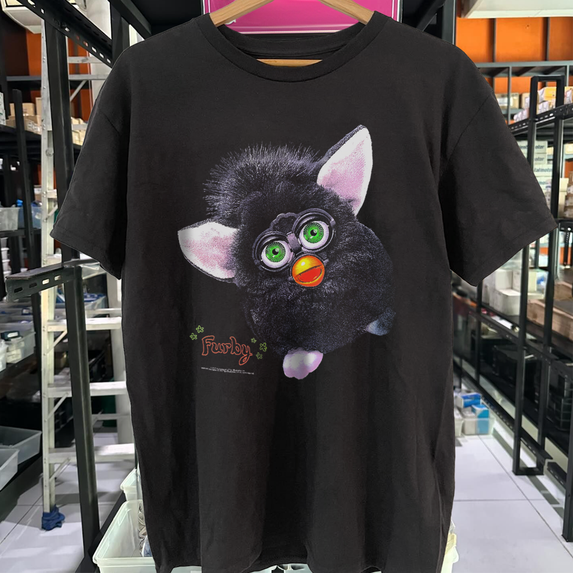 99' FURBY PROMO VINTAGE WASHED BLACK T-SHIRT