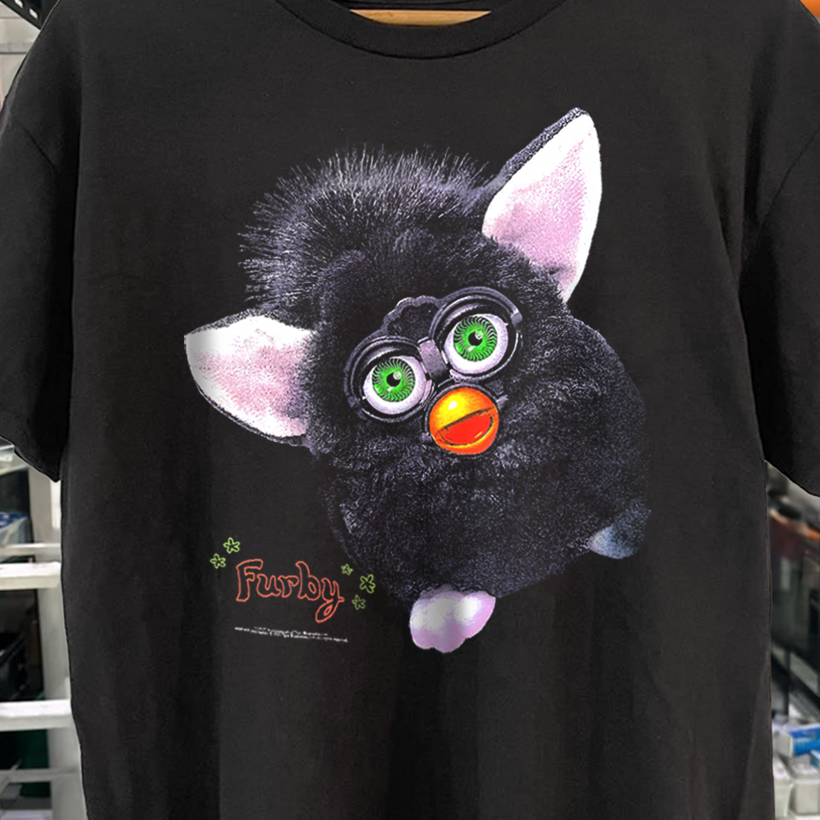 99' FURBY PROMO VINTAGE WASHED BLACK T-SHIRT