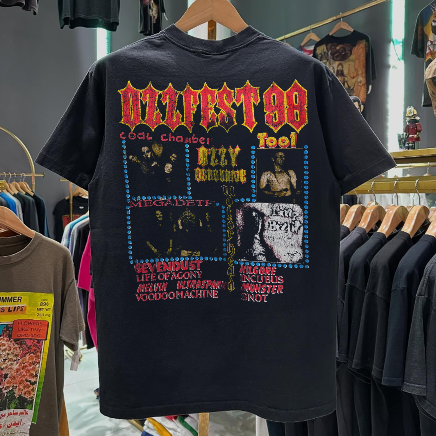 1998 OZZFEST RARE WASHED BLACK T-SHIRT