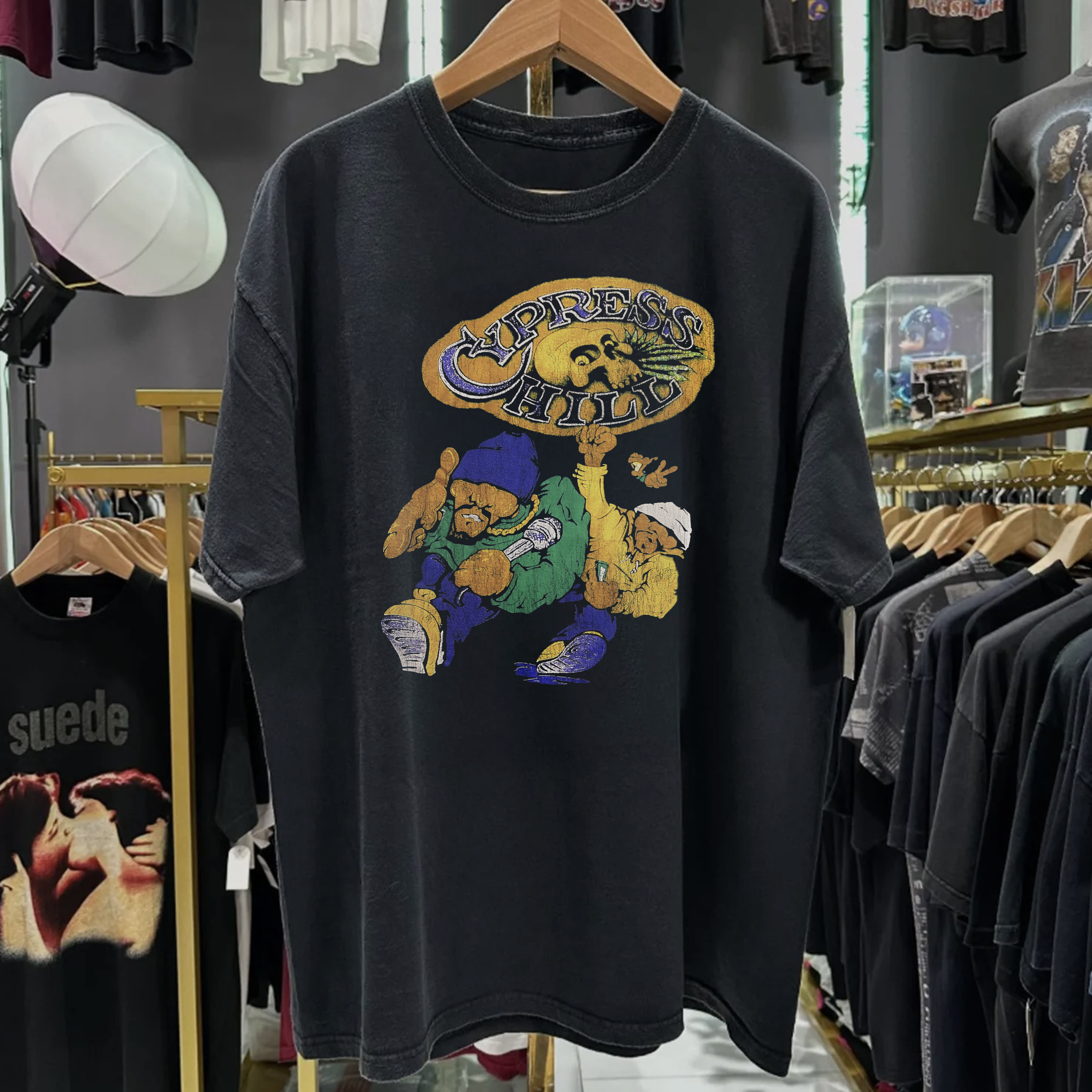 90s CYPRESS HILL WASHED BLACK TEE