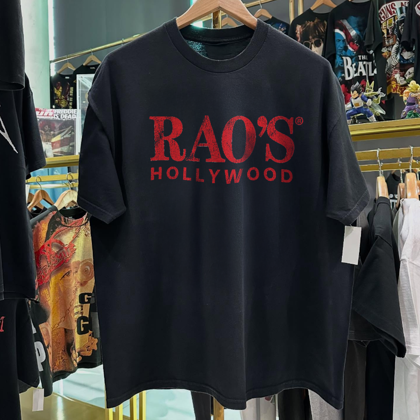 2014 RAO'S HOLLYWOOD RARE WASHED BLACK T-SHIRT