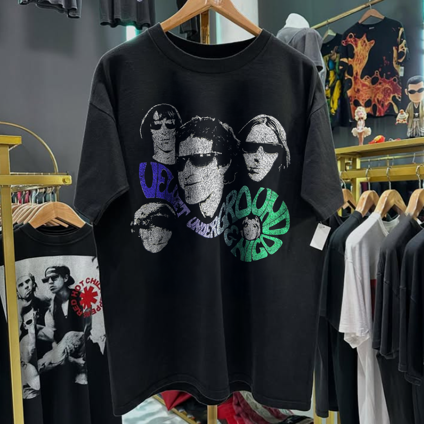 1993 VELVET UNDERGROUND & NICO RARE WASHED BLACK T-SHIRT