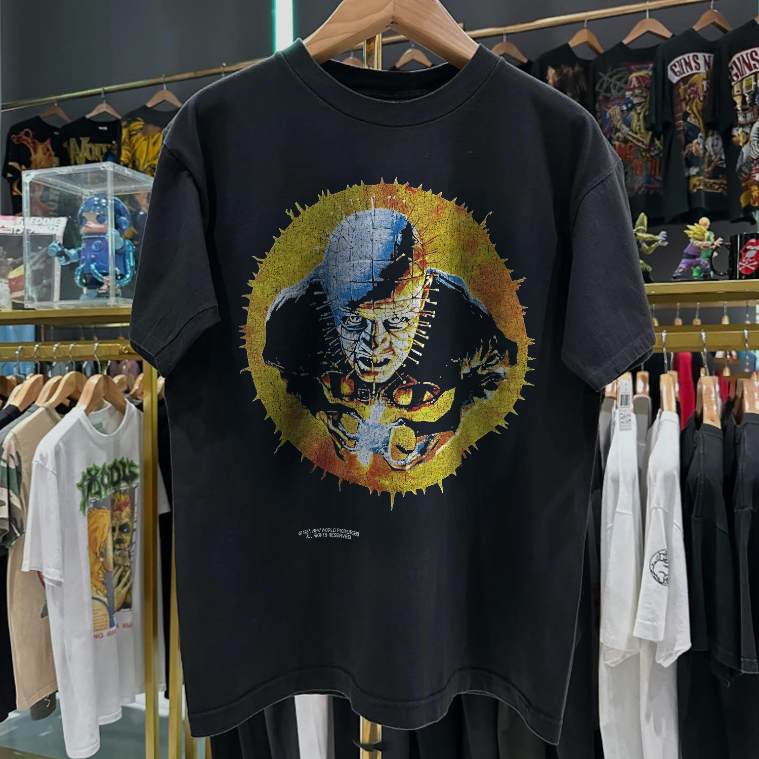 87' HELLRAISER PROMO RARE WASHED BLACK T-SHIRT