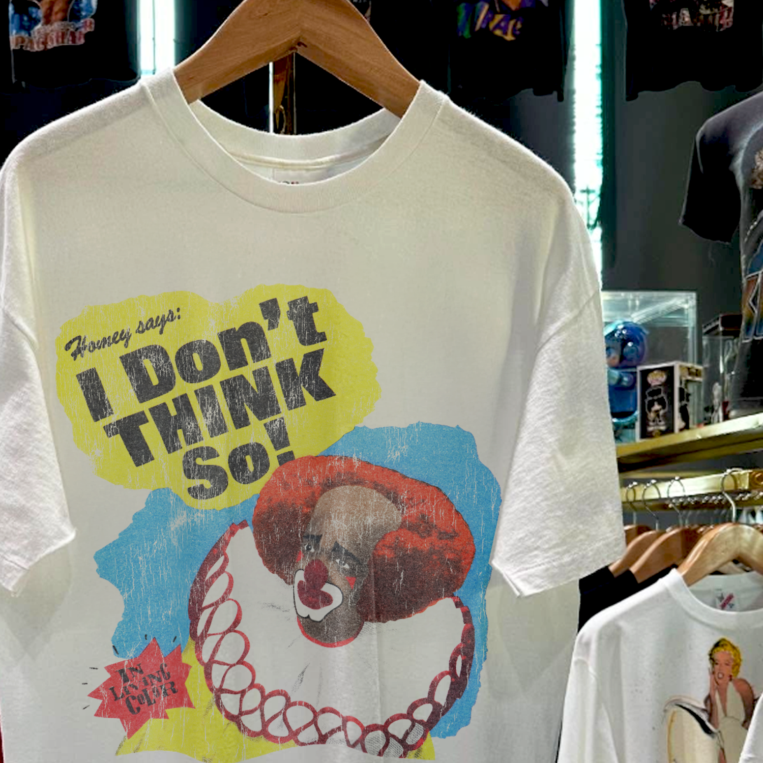 90s IN LIVING COLOR 'HOMEY SAYS: I DON'T THINK SO!' RARE WASHED WHITE T-SHIRT
