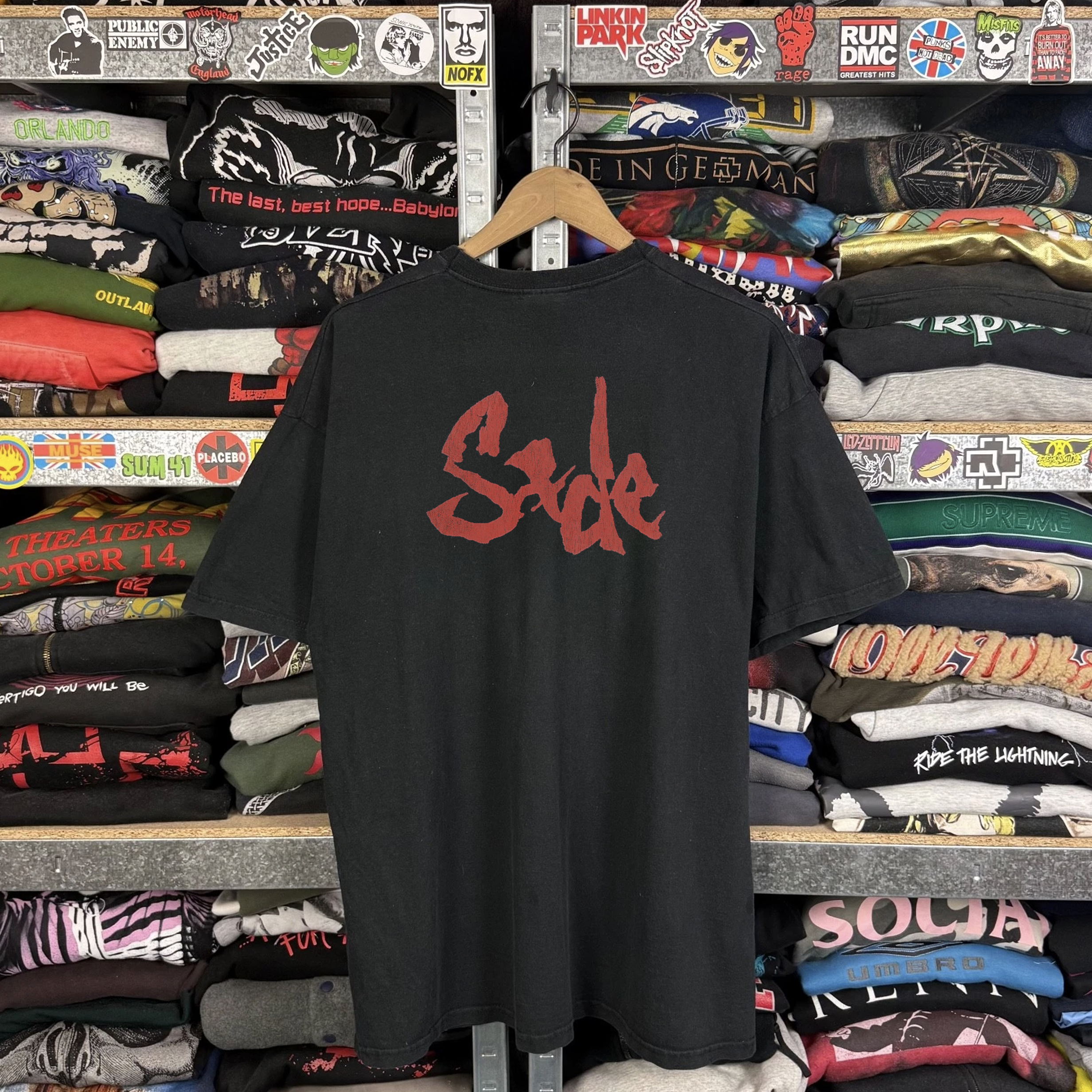 90s Sade Love Deluxe Washed Black Tee