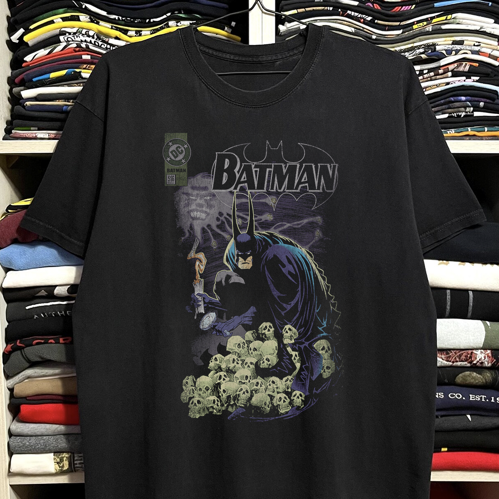 Rare Batman Comic Washed Black Tee