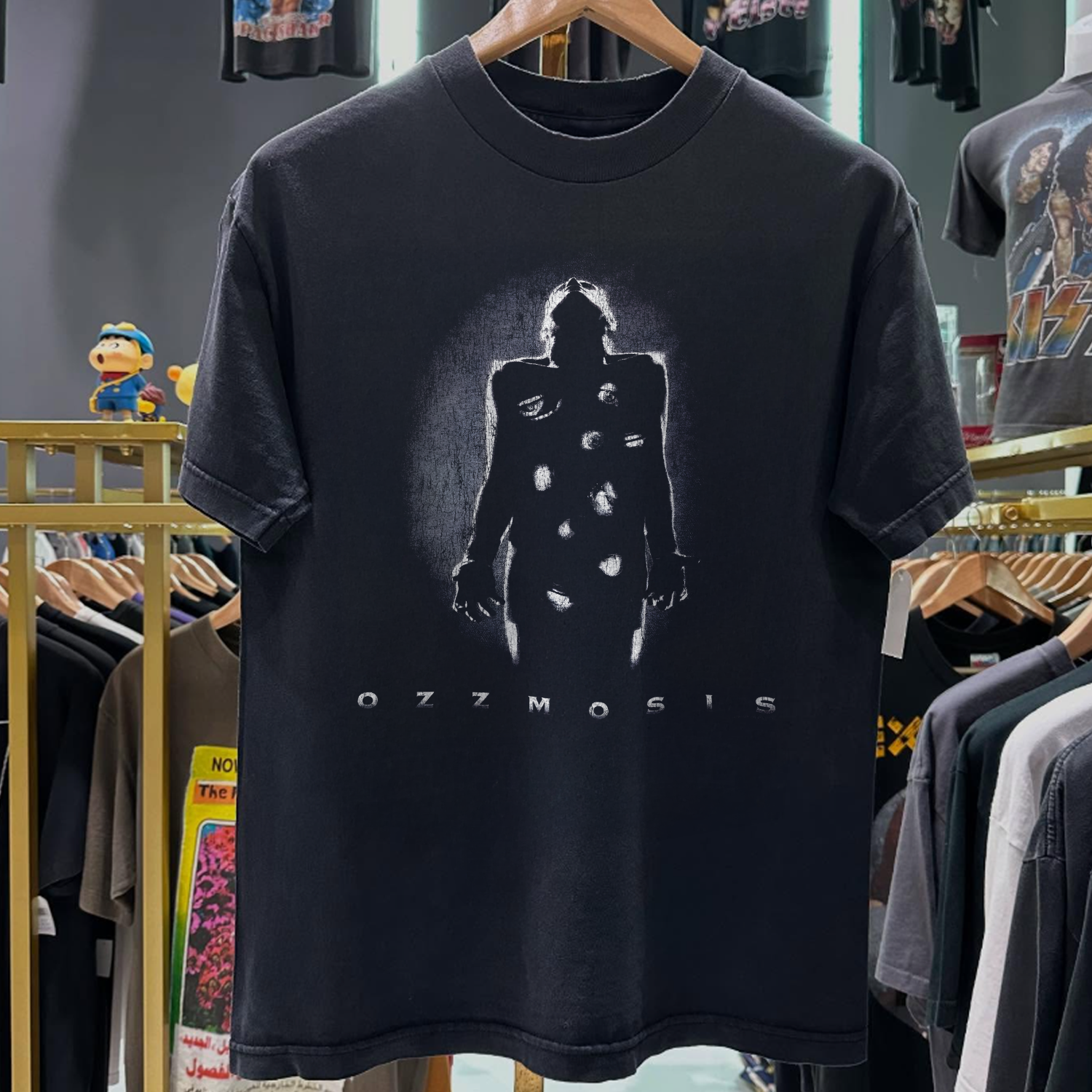 1995 OZZMOSIS 'OZZY OSBOURNE' RARE WASHED BLACK T-SHIRT