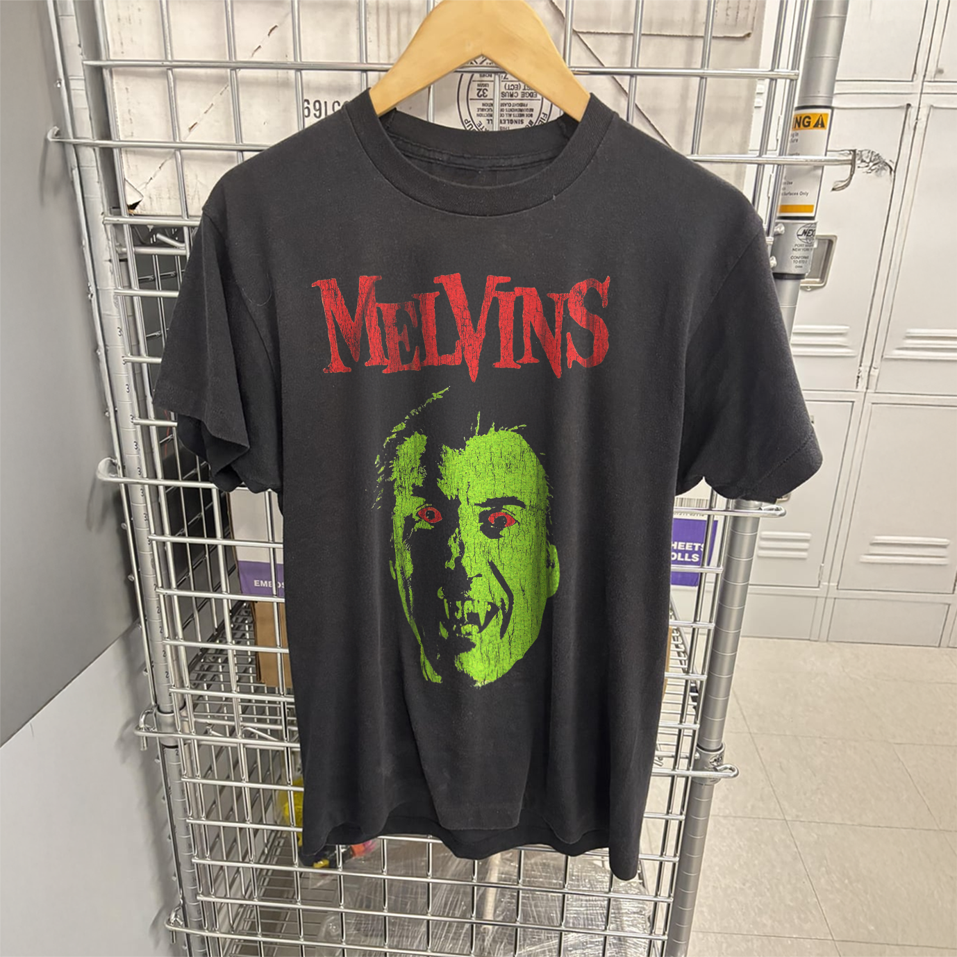 90s MELVINS 'DRACULA' RARE WASHED BLACK T-SHIRT
