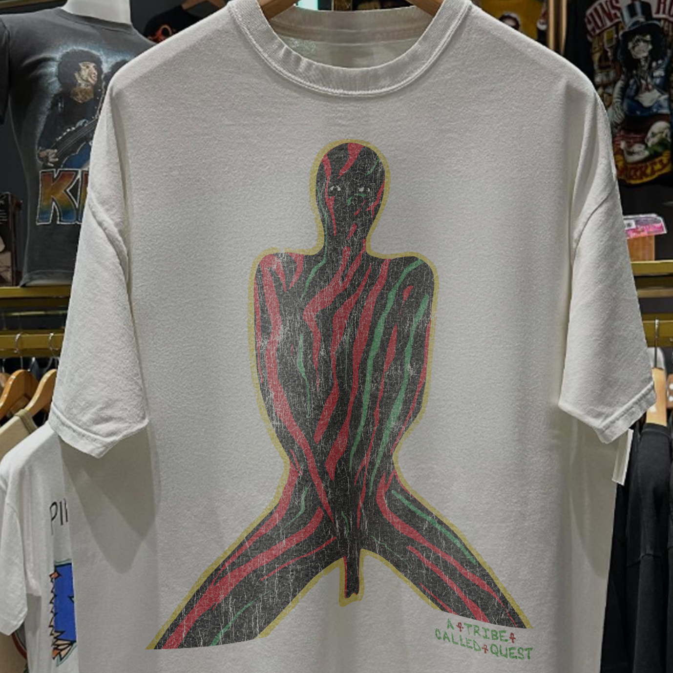 1993 TRIBE CALLED QUEST 'MIDNIGHT MARAUDERS' RARE WASHED WHITE T-SHIRT