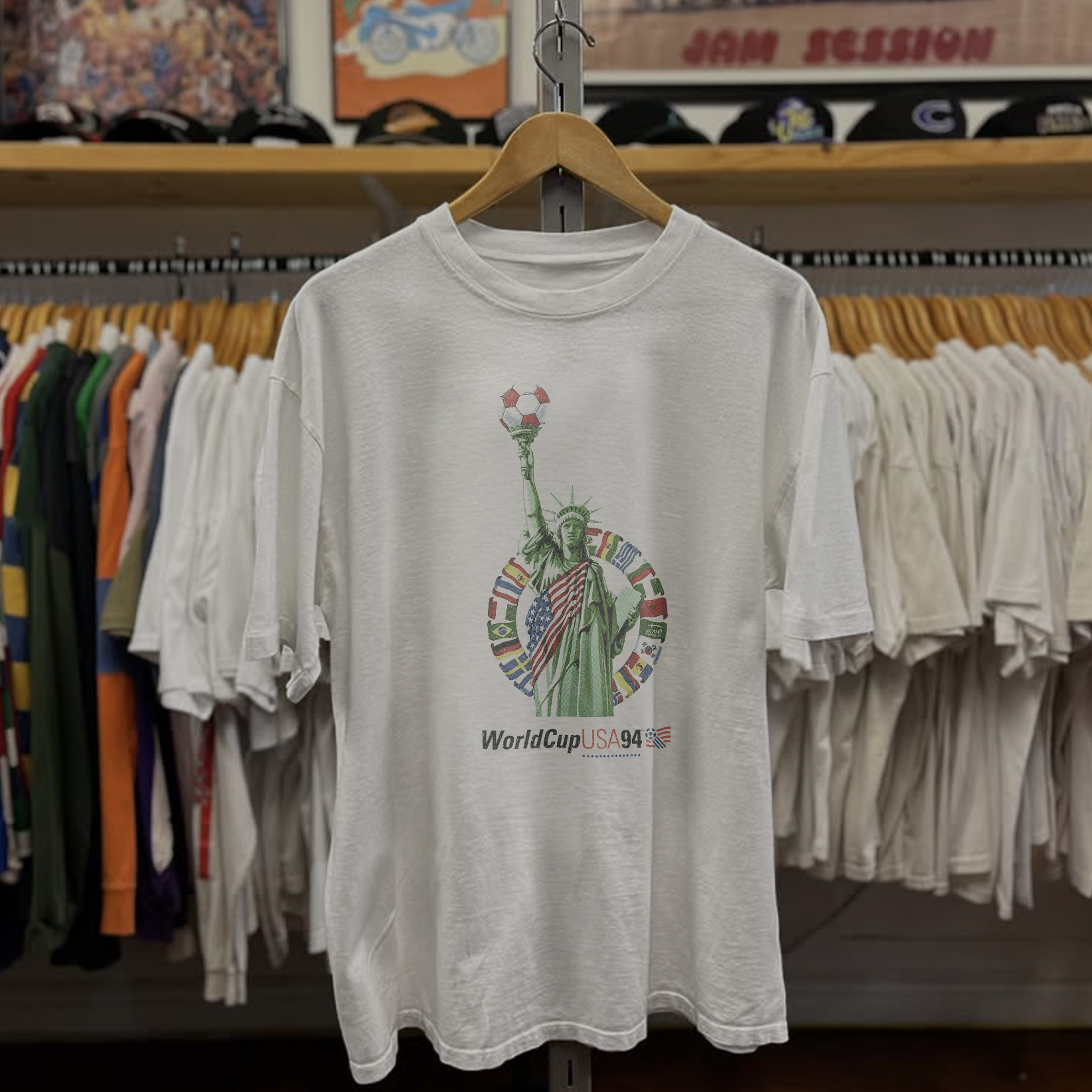 1994 USA World Cup Liberty Washed White Tee