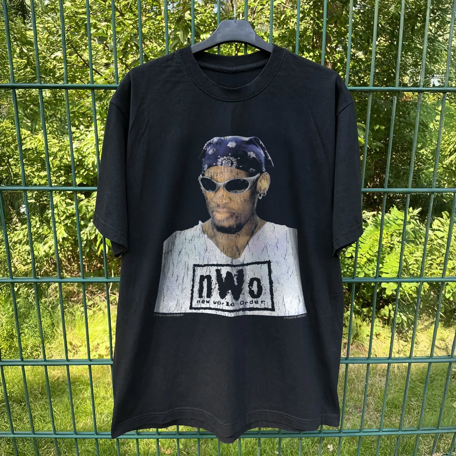1997 'RODMAN' NWO RARE WASHED BLACK T-SHIRT
