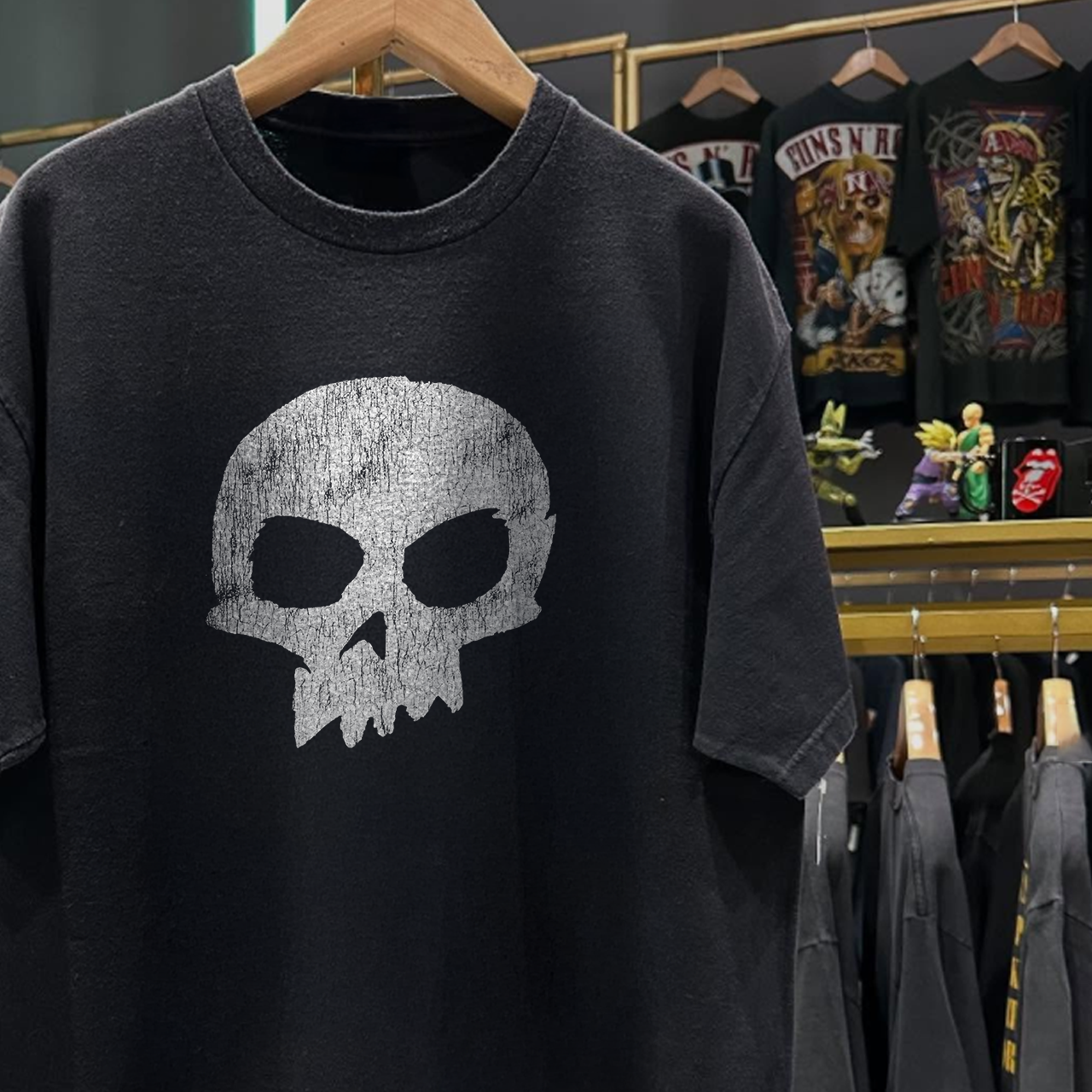 1995 SID SKULL 'PIXAR EMPLOYEE' TOY STORY RARE WASHED BLACK T-SHIRT